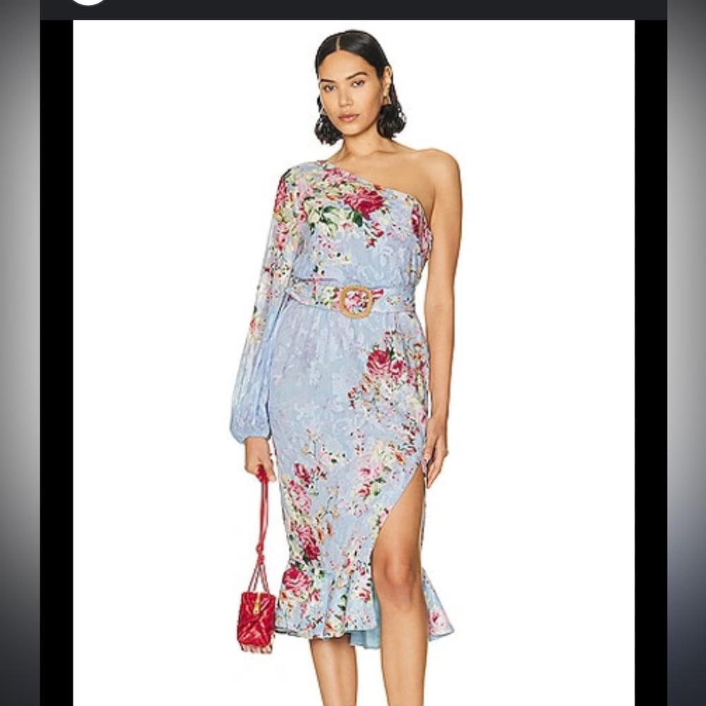 NWT* Hemant & Nandita Sky Blue Floral MIDI Dress